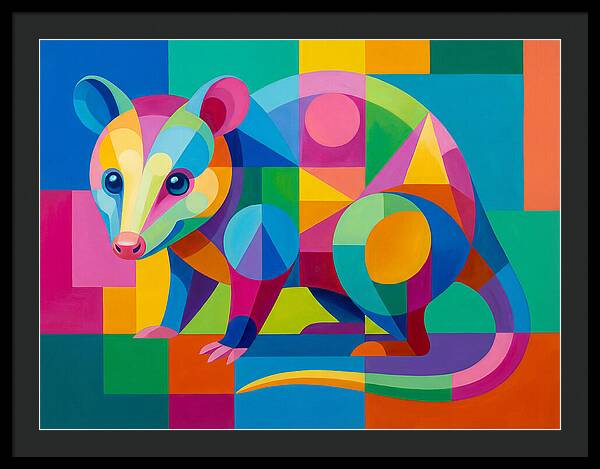 Colorful Possum Portrait