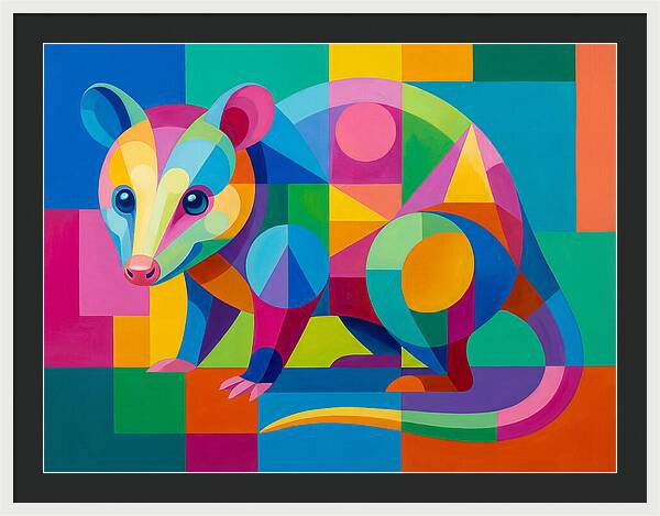 Colorful Possum Portrait