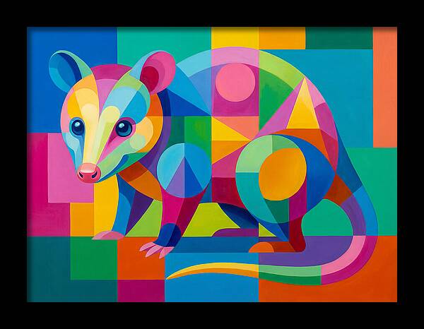 Colorful Possum Portrait