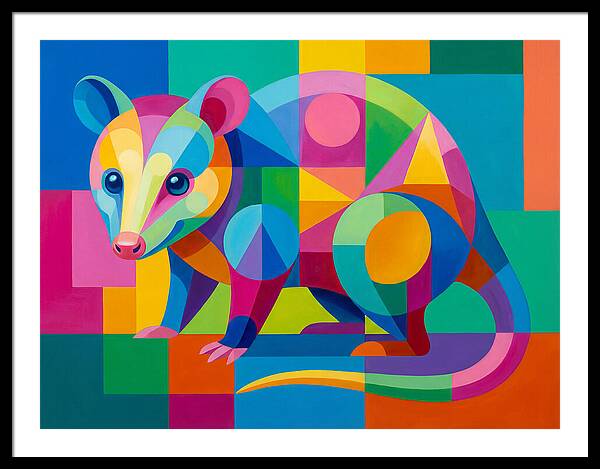 Colorful Possum Portrait