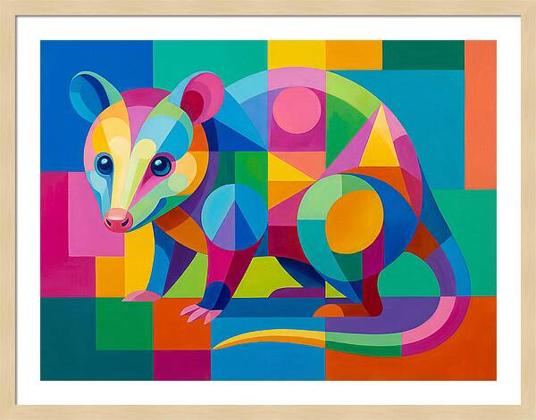 Colorful Possum Portrait