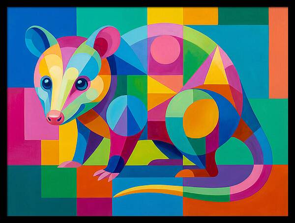 Colorful Possum Portrait