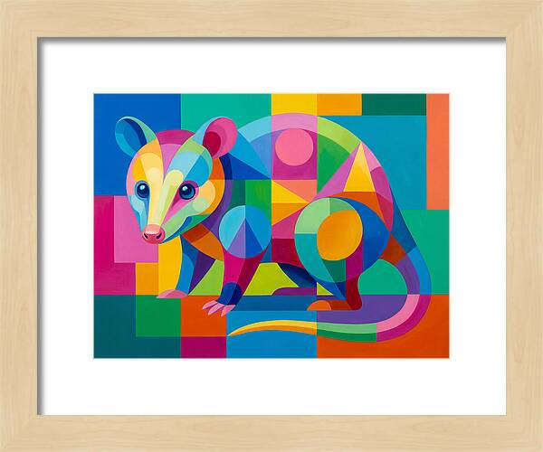Colorful Possum Portrait