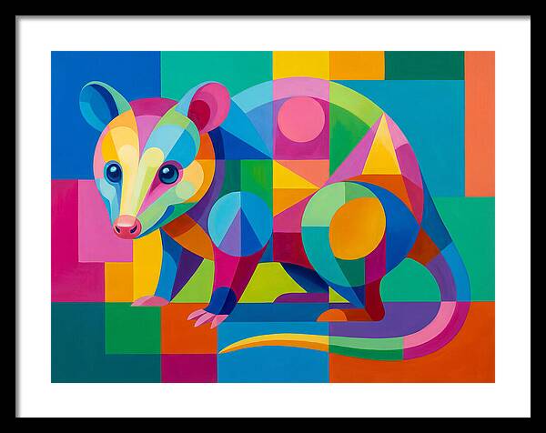 Colorful Possum Portrait