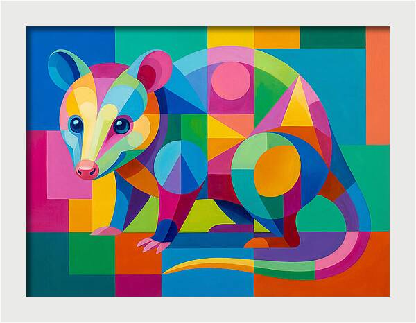 Colorful Possum Portrait