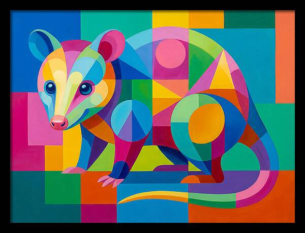 Colorful Possum Portrait