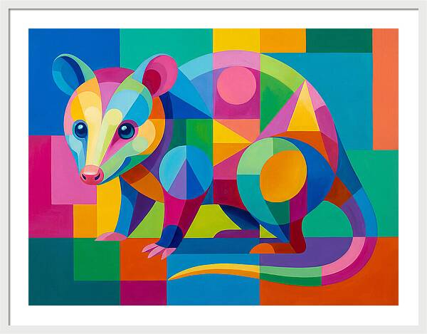 Colorful Possum Portrait
