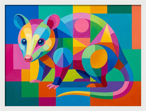 Colorful Possum Portrait