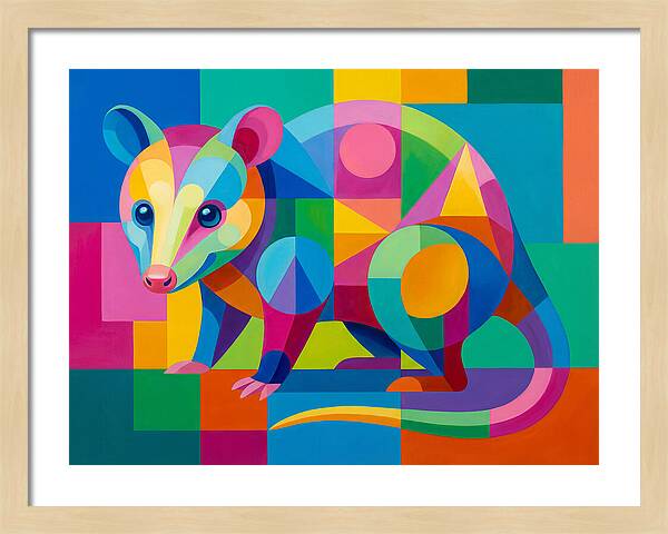 Colorful Possum Portrait