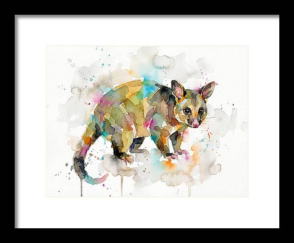 Colorful Possum Watercolor