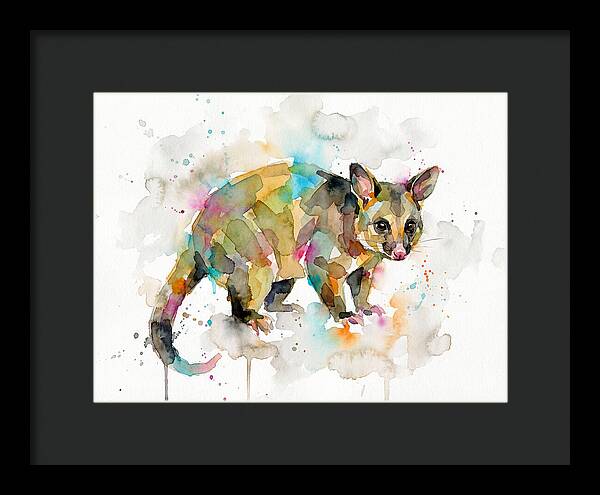 Colorful Possum Watercolor