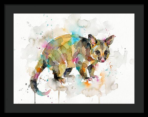 Colorful Possum Watercolor