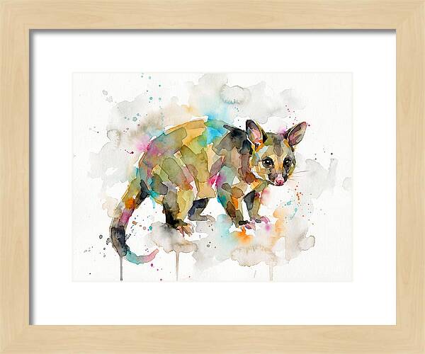 Colorful Possum Watercolor