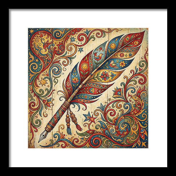 Colorful Quill Pen