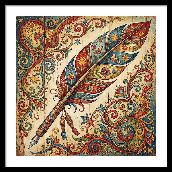 Colorful Quill Pen
