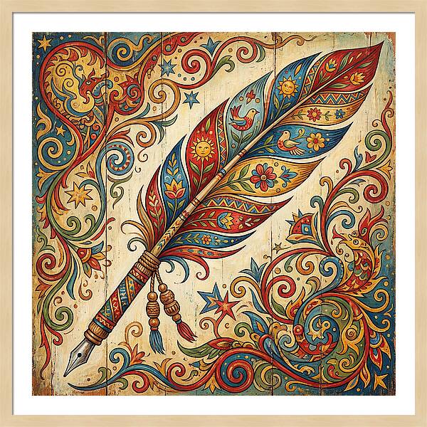Colorful Quill Pen
