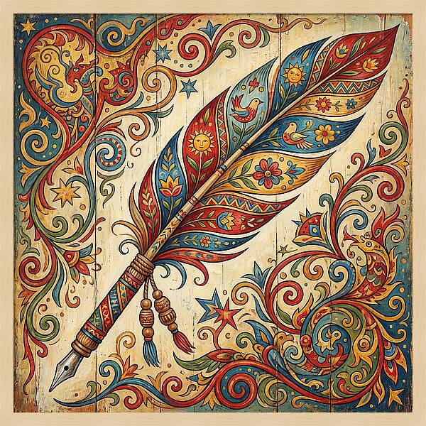 Colorful Quill Pen