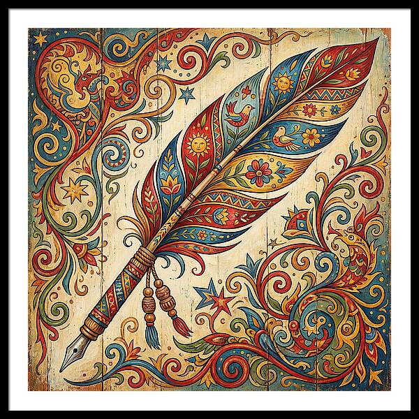 Colorful Quill Pen