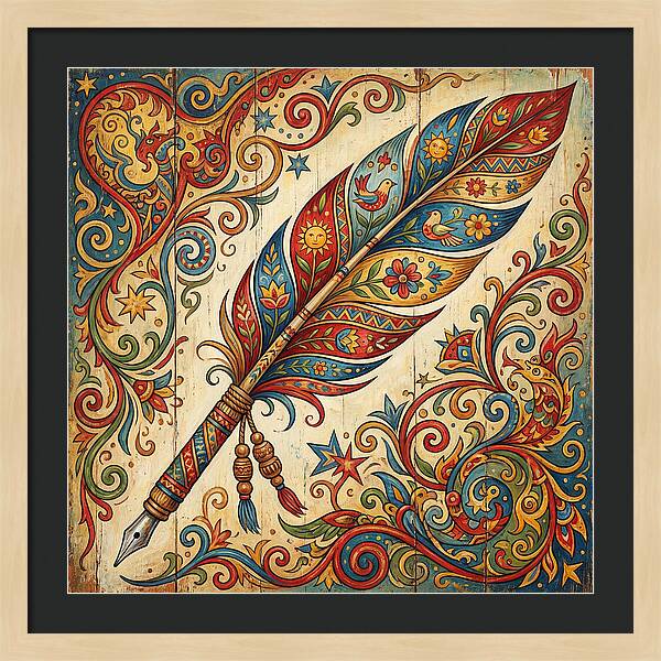 Colorful Quill Pen