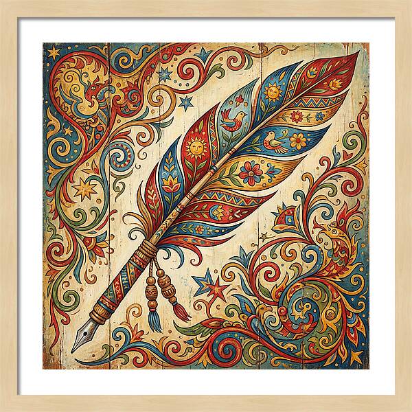 Colorful Quill Pen