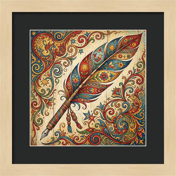 Colorful Quill Pen