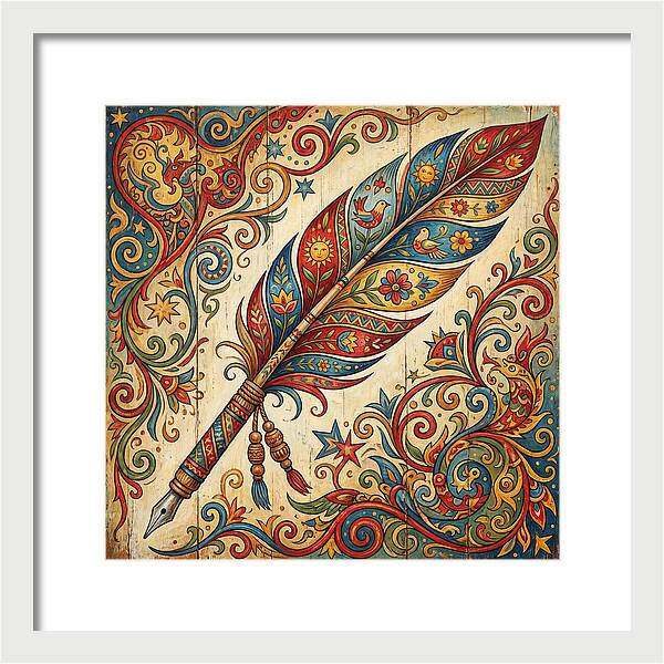 Colorful Quill Pen
