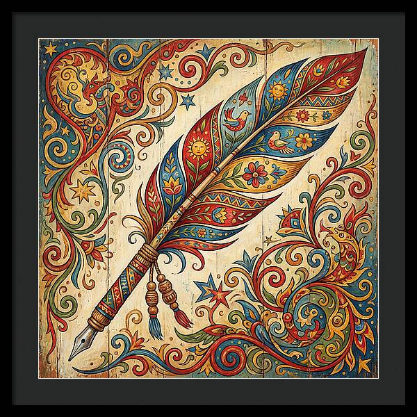 Colorful Quill Pen