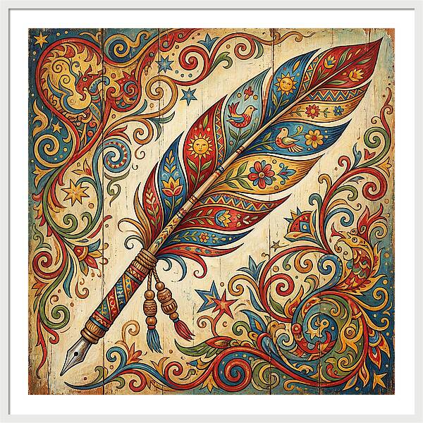 Colorful Quill Pen