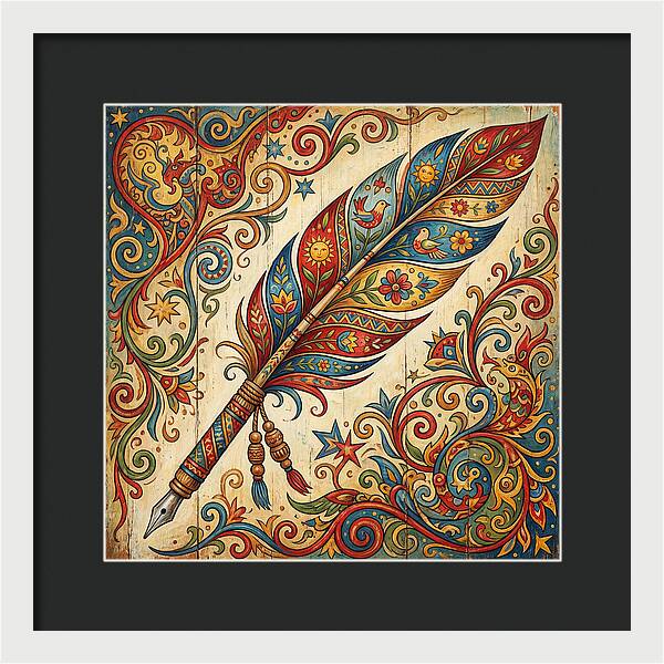 Colorful Quill Pen