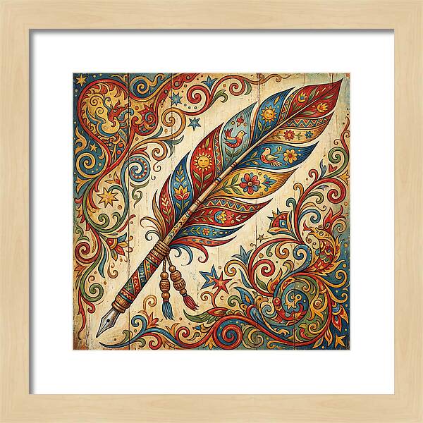 Colorful Quill Pen