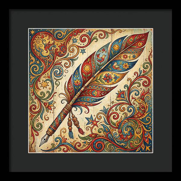 Colorful Quill Pen