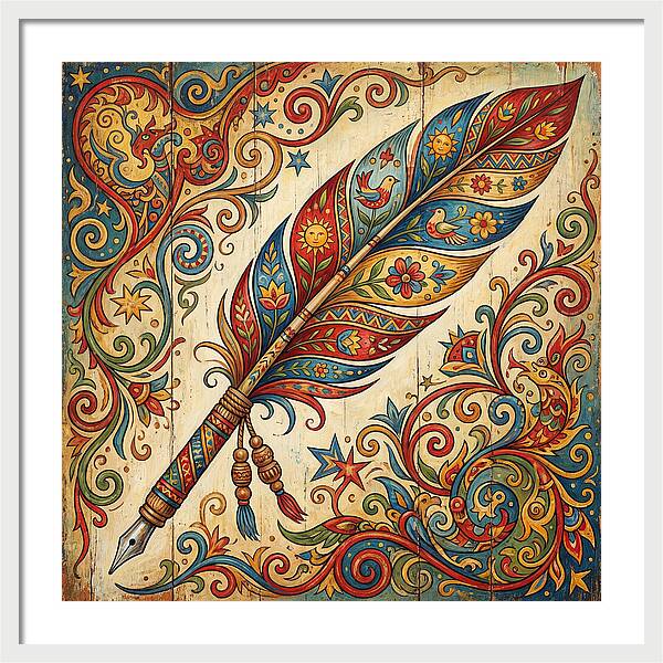Colorful Quill Pen
