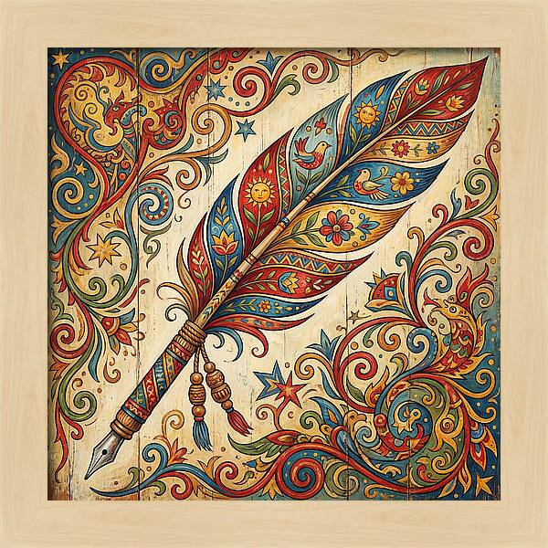 Colorful Quill Pen