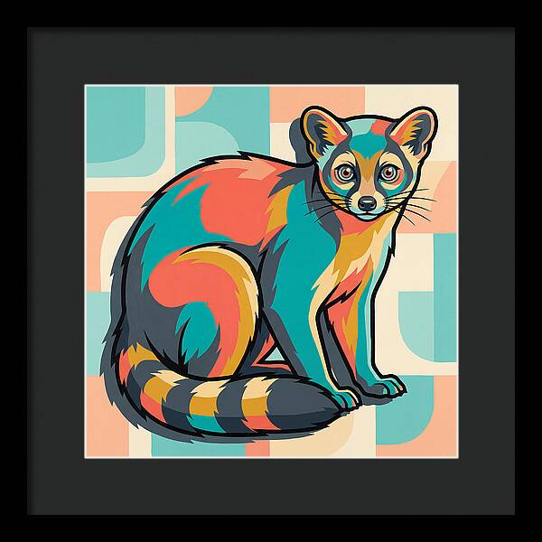 Colorful Ringtail Illustration