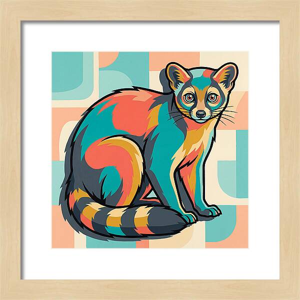 Colorful Ringtail Illustration