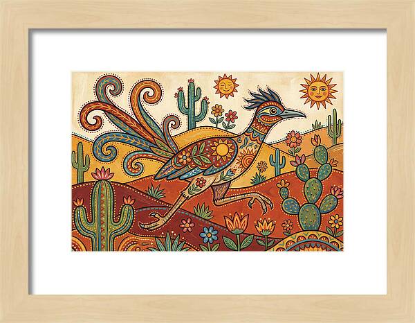 Colorful Roadrunner In Desert Landscape