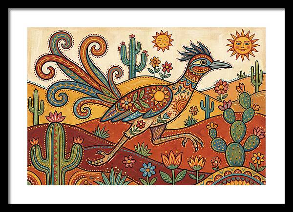 Colorful Roadrunner In Desert Landscape
