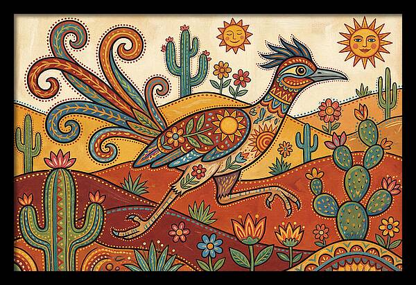 Colorful Roadrunner In Desert Landscape
