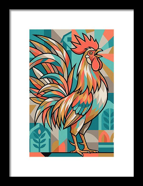 Colorful Rooster Illustration