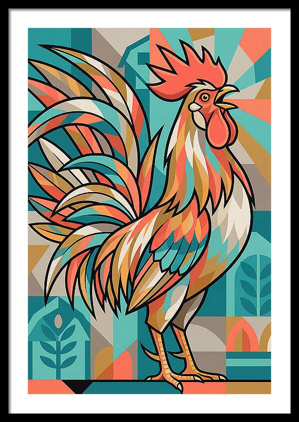 Colorful Rooster Illustration