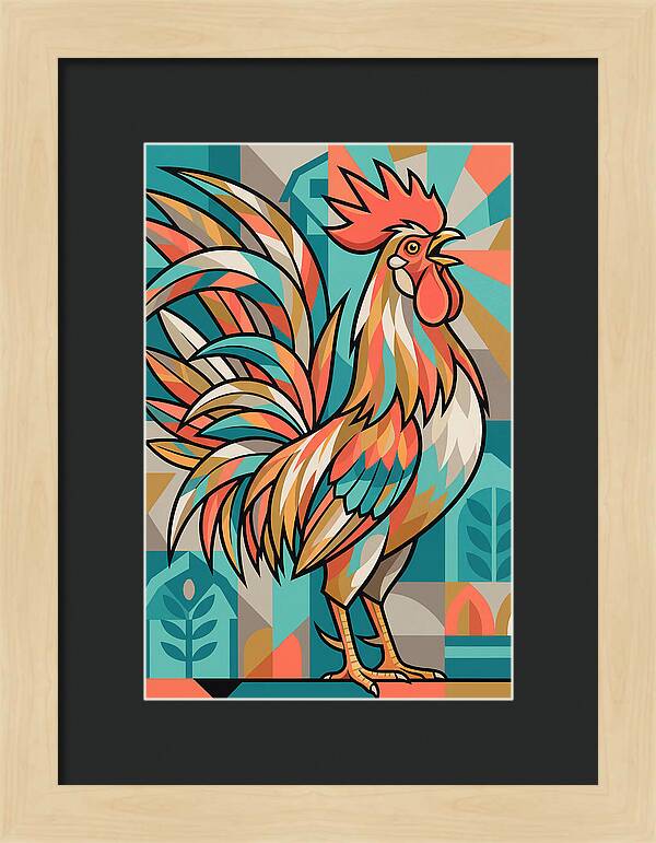 Colorful Rooster Illustration