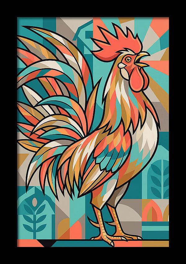 Colorful Rooster Illustration