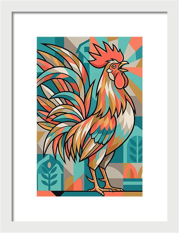 Colorful Rooster Illustration