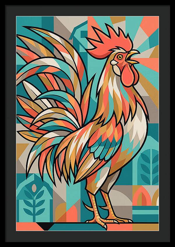Colorful Rooster Illustration