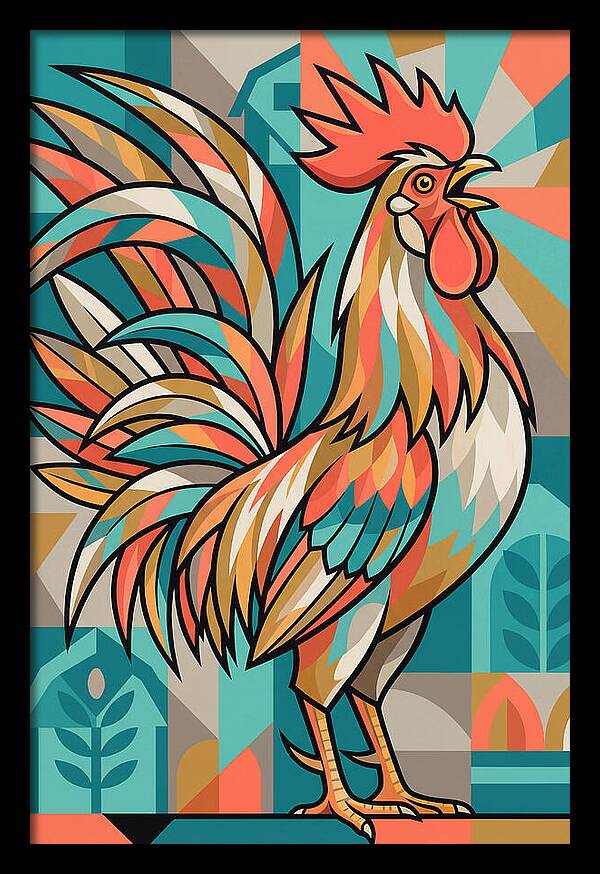 Colorful Rooster Illustration