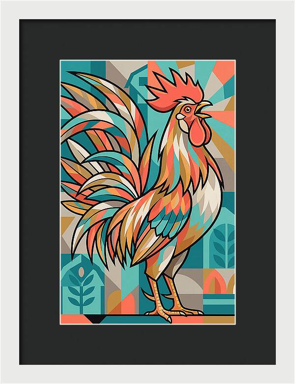 Colorful Rooster Illustration