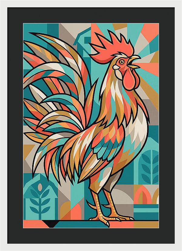 Colorful Rooster Illustration