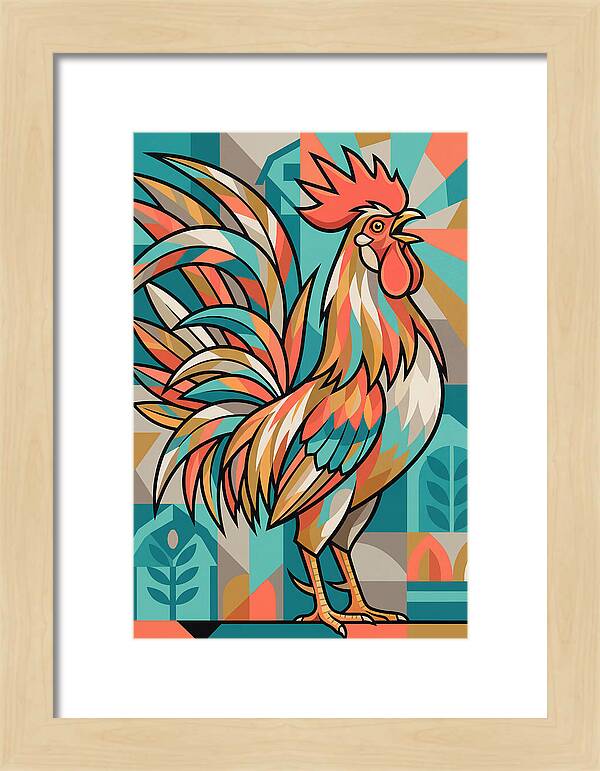 Colorful Rooster Illustration