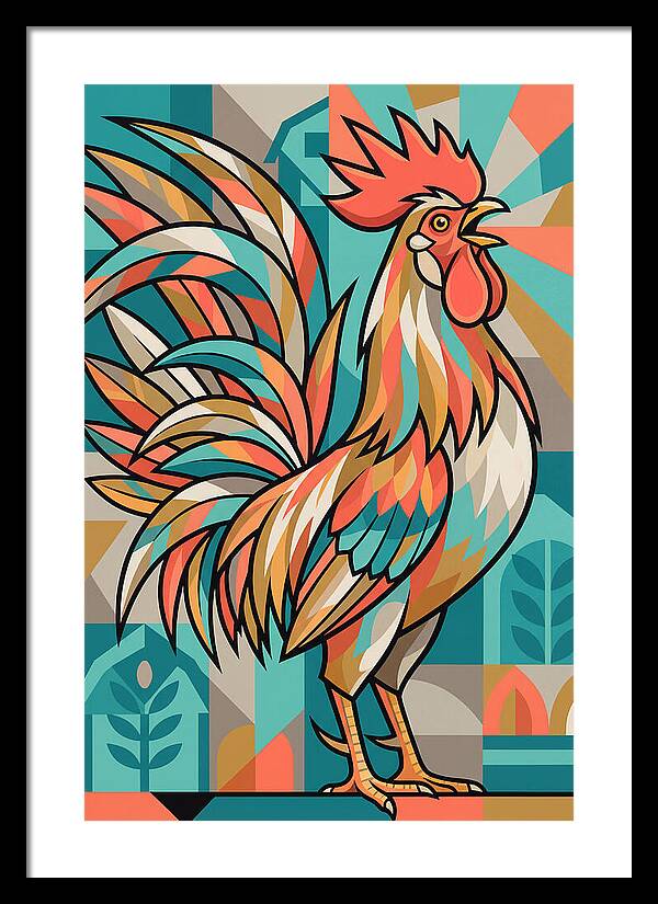 Colorful Rooster Illustration