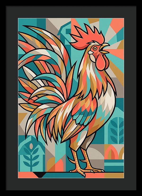 Colorful Rooster Illustration